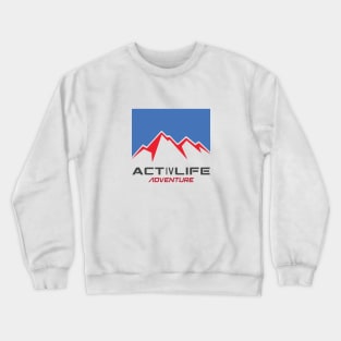 Activlife Adventure With Red Mountains and Blue Sky Crewneck Sweatshirt